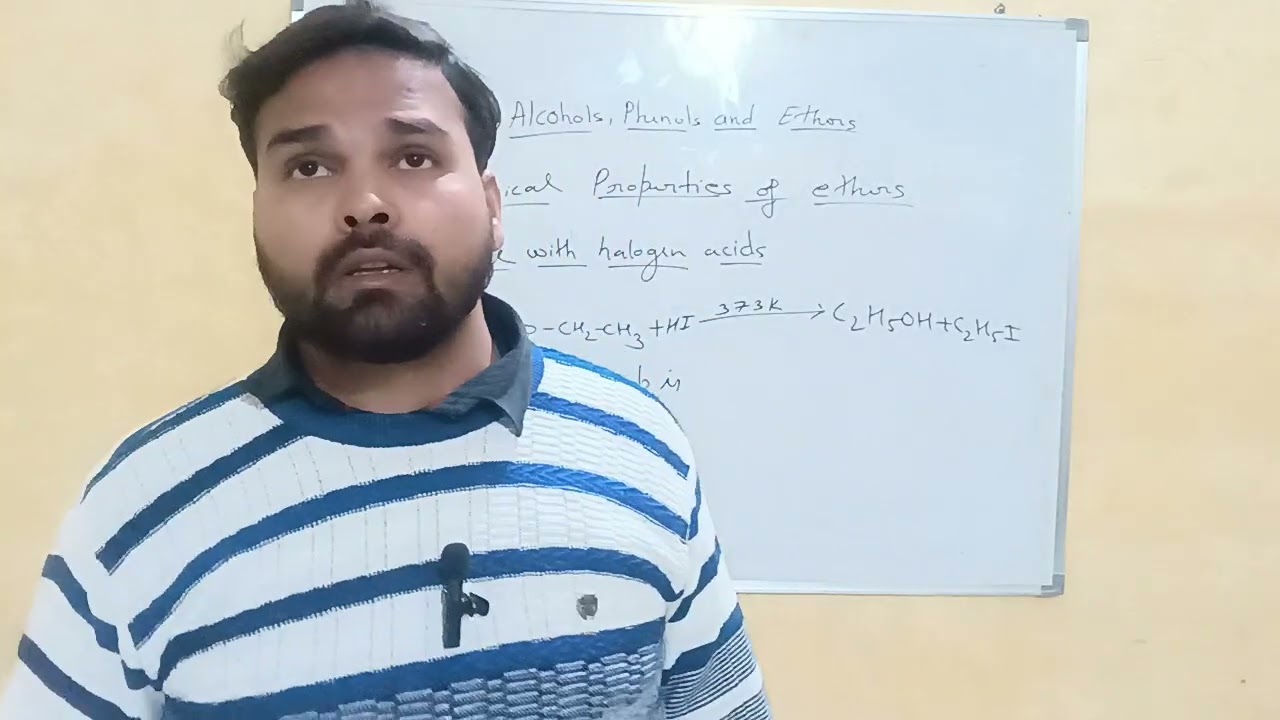 Chemical properties of ethers class 12