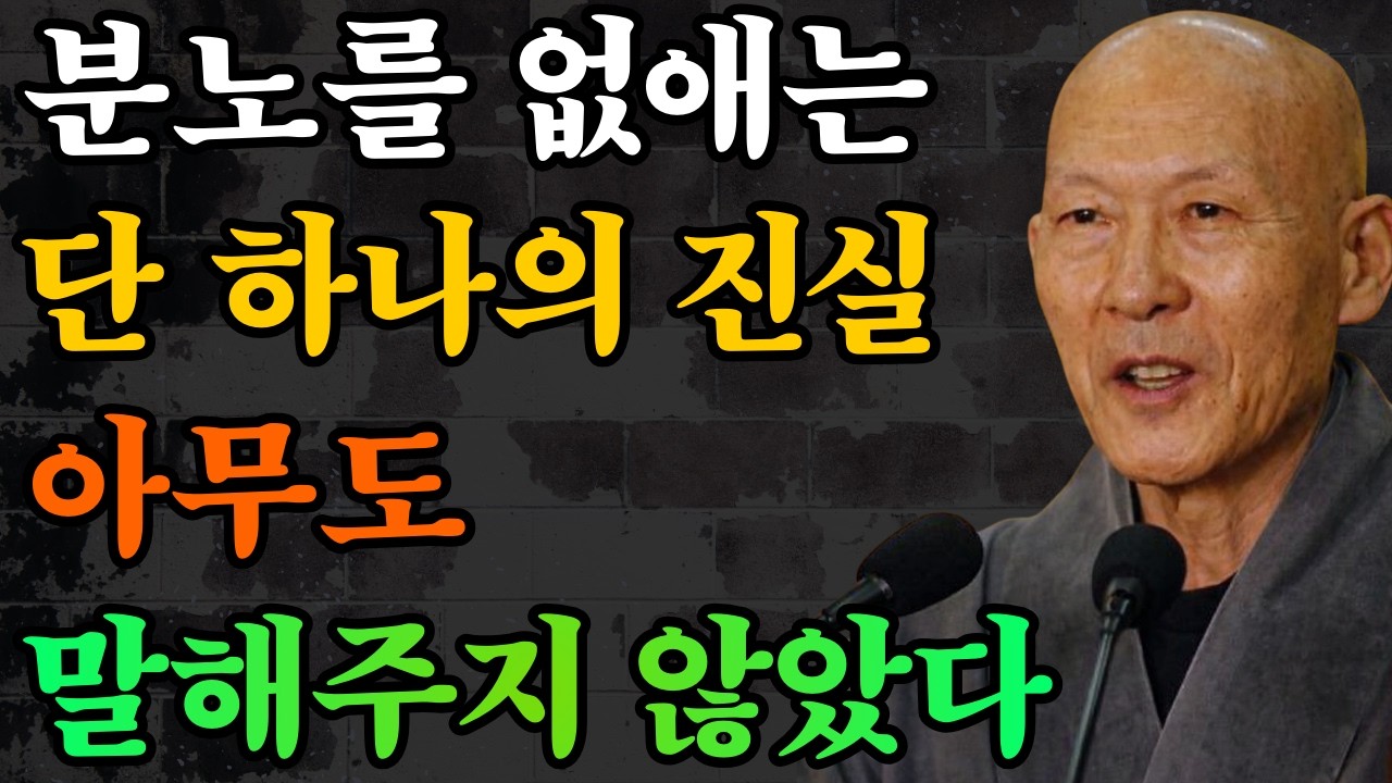 분노를 사라지게 하는 단 하나의 진실, 아무도 말해주지 않았던 것