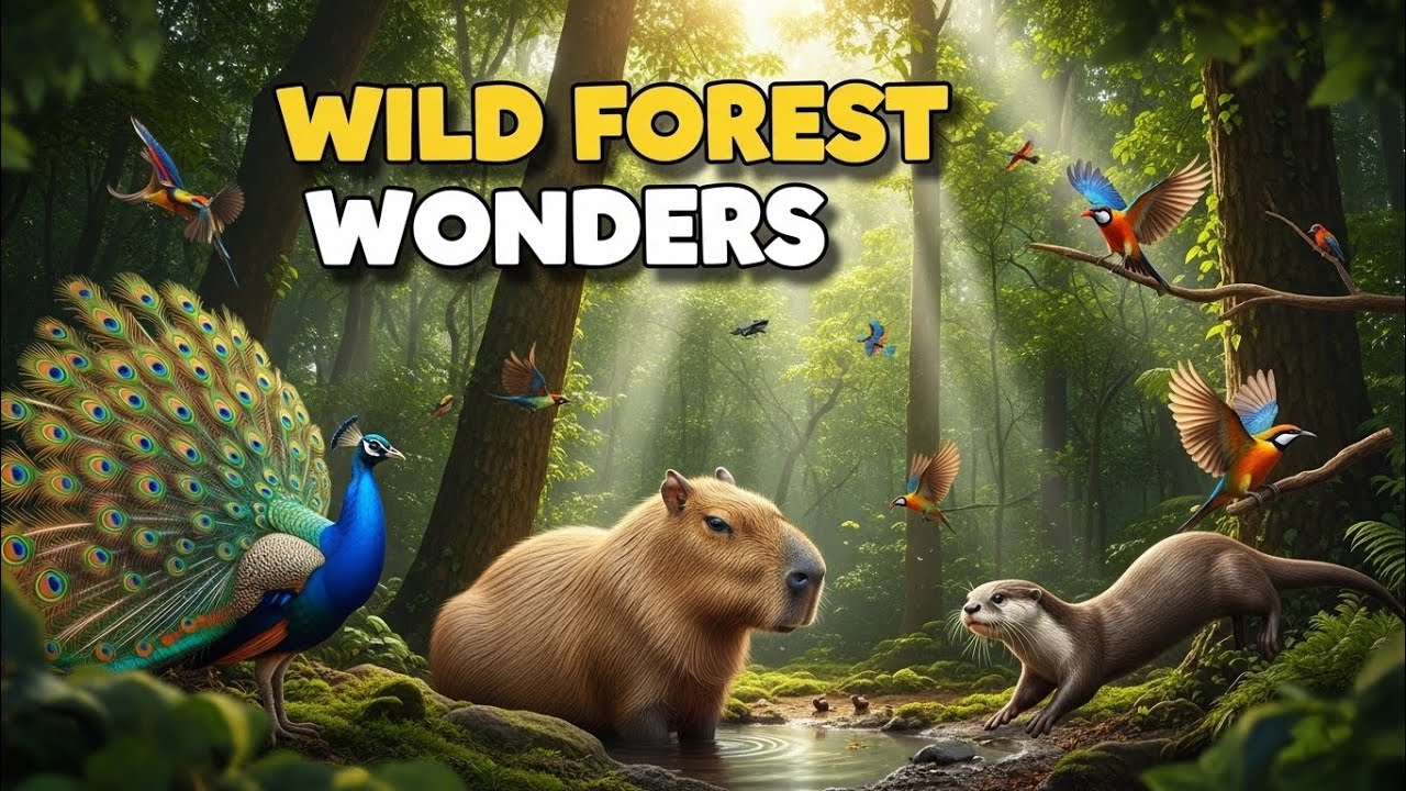 Relaxation Forest Wildlife Adventure | Peacocks | Otters & More...! 