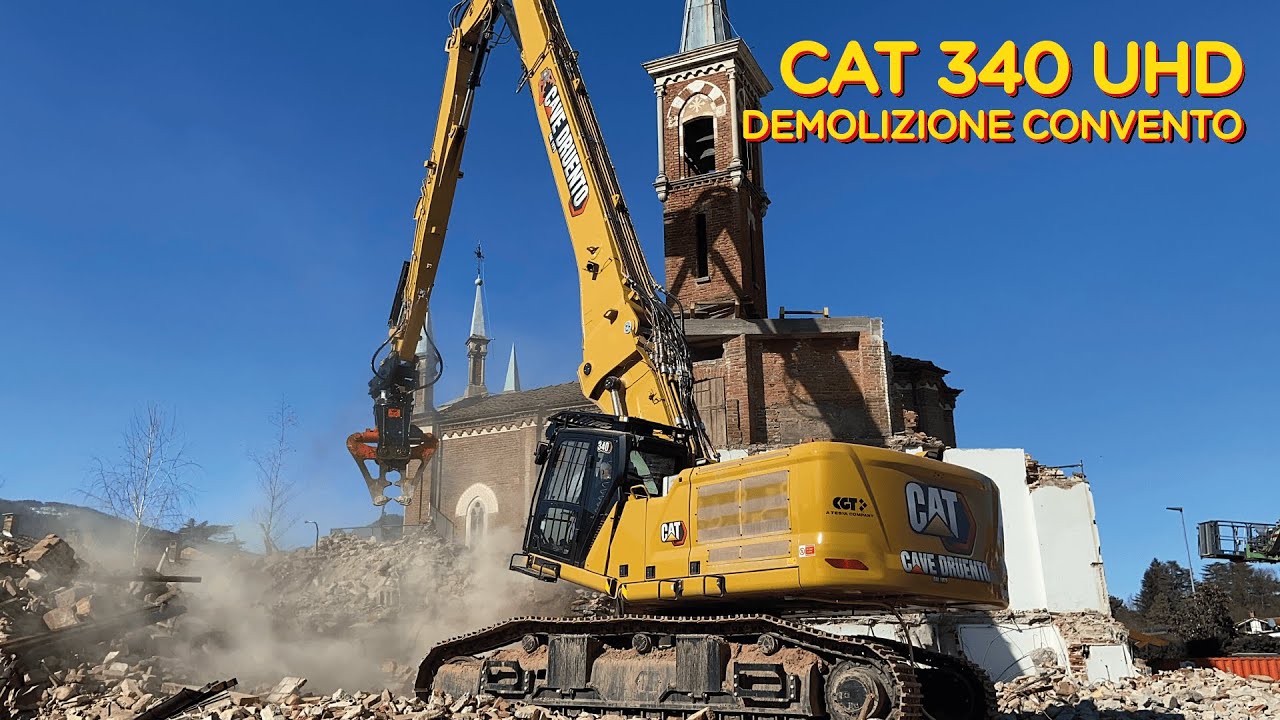 CATERPILLAR 340NG DEMOLITION - DEMOLIZIONE CONVENTO GIAVENO #cat #caterpillar #demolition #excavator
