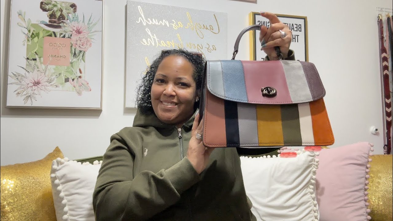 COACH PARKER TOP HANDLE 32- PATCHWORK -MY UNICORN 🦄 BAG - WHAT DID I CARRY ?? 👀👀