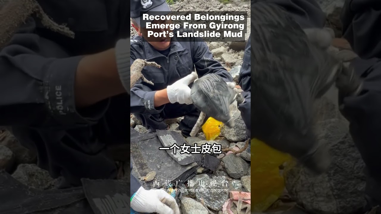 How Are Belongings Found During Recovery Handled at the Gyirong Port Landslide Site?