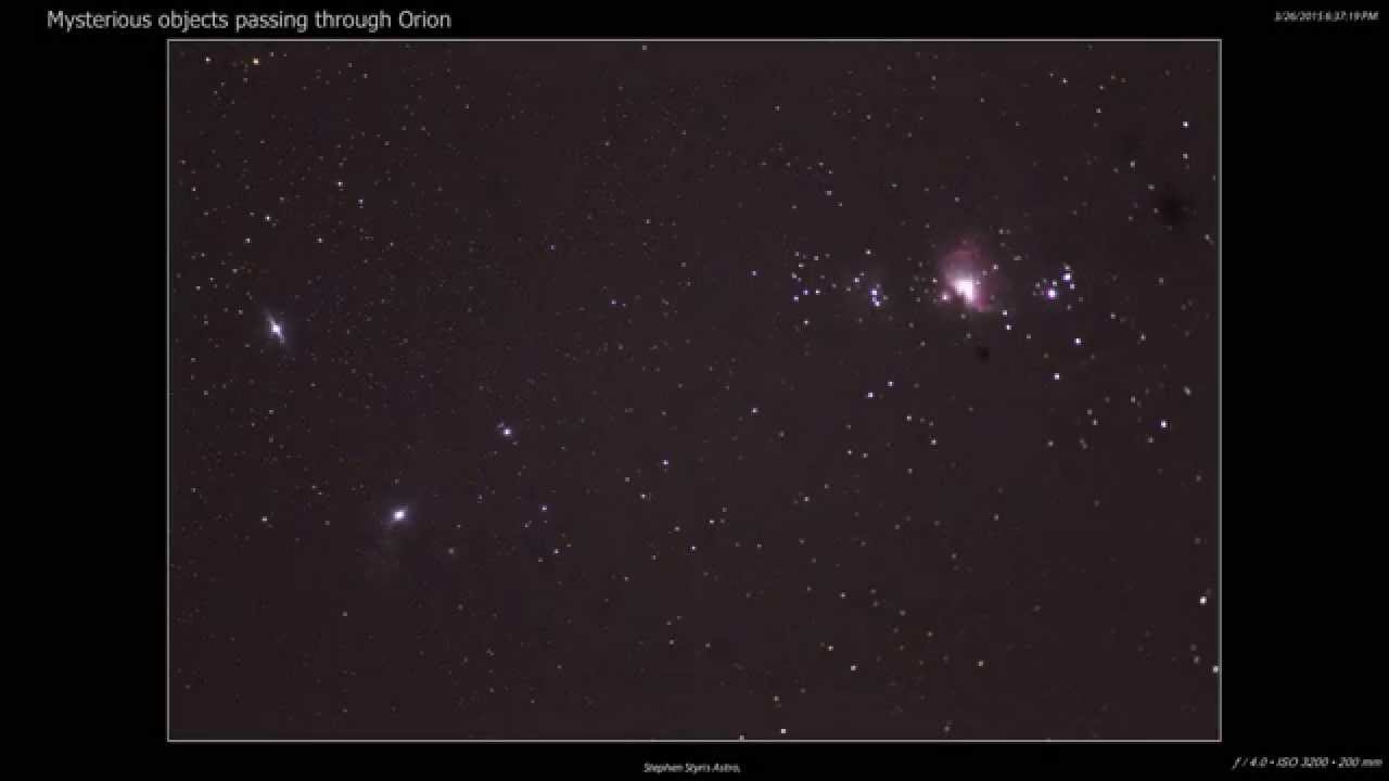 Mysterious UFOs near Orion nebulae, may be asteroids..?