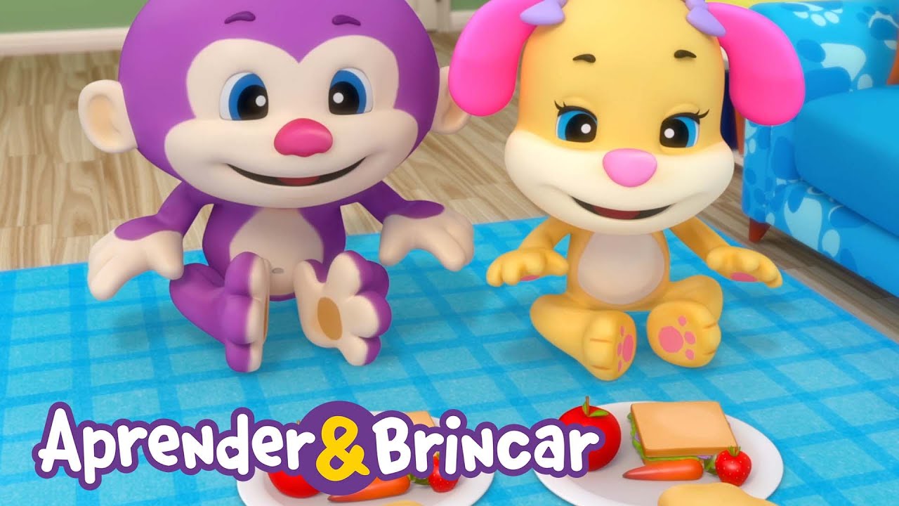 🎵 Aprender & Brincar™ 🎵 | Piquenique na Sala | Desenhos Animados | Aprendendo
