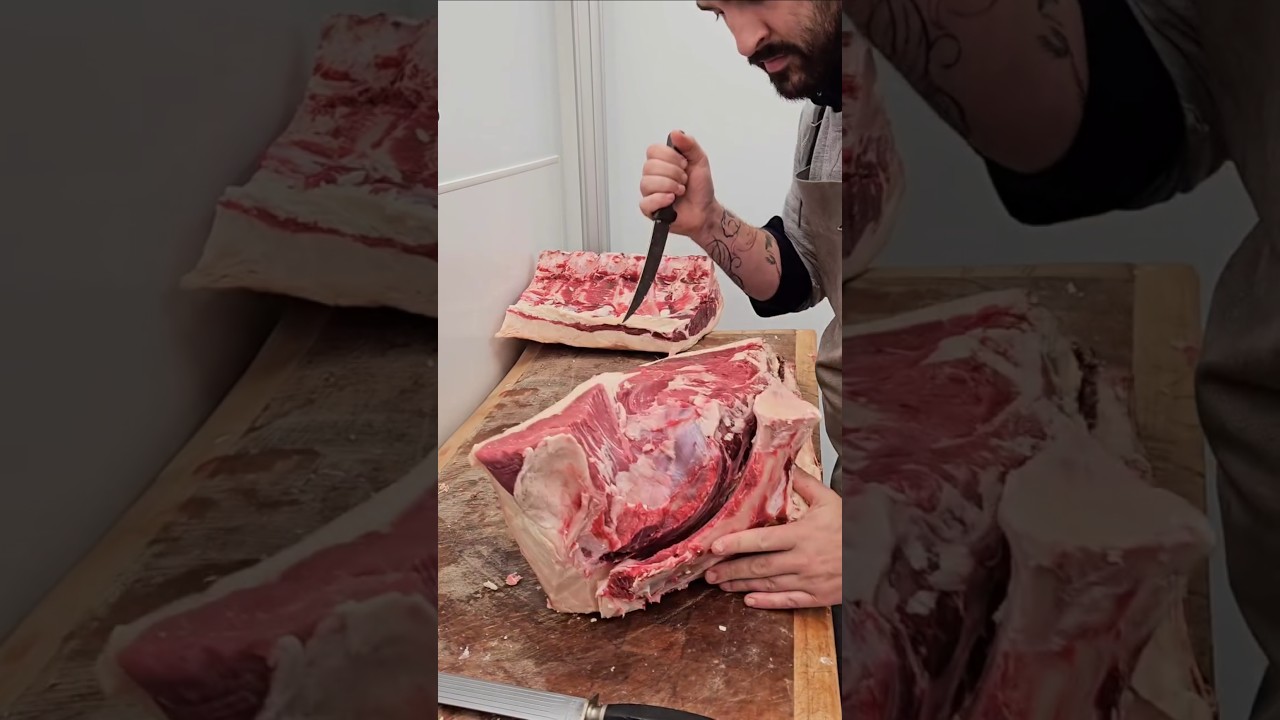 Boning out Beef Rump (US Sirloin) 🔪🥩  #beef #steak #butcher #meat #food #howto #fyp #shorts #viral