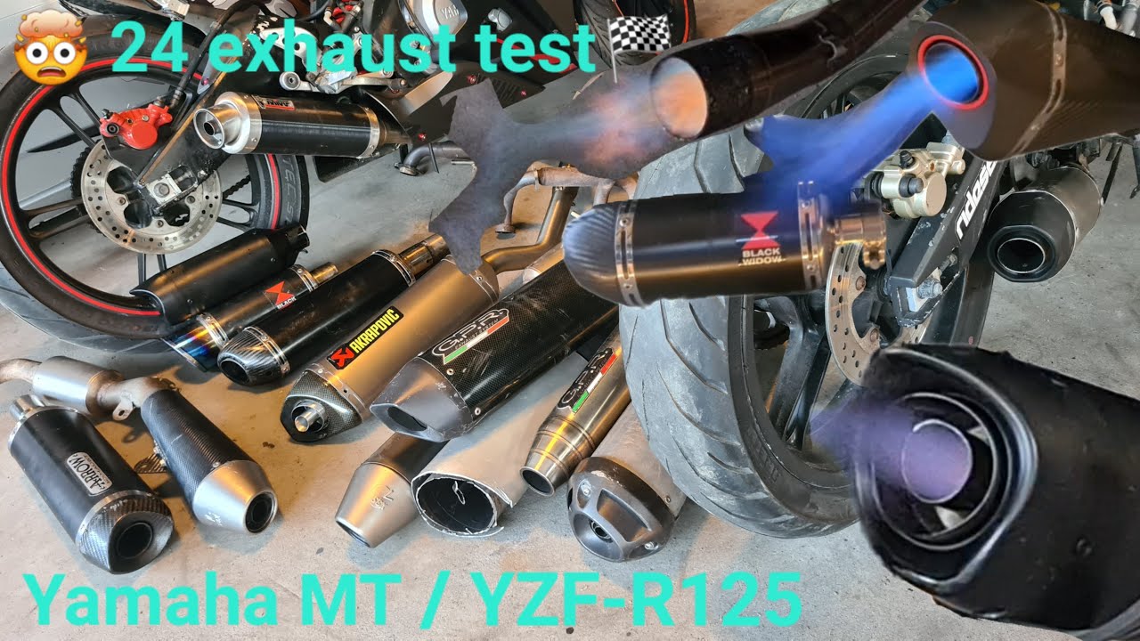 MT / YZF-R125 - 24 EXHAUST SOUND TEST Ultimate Comparison!