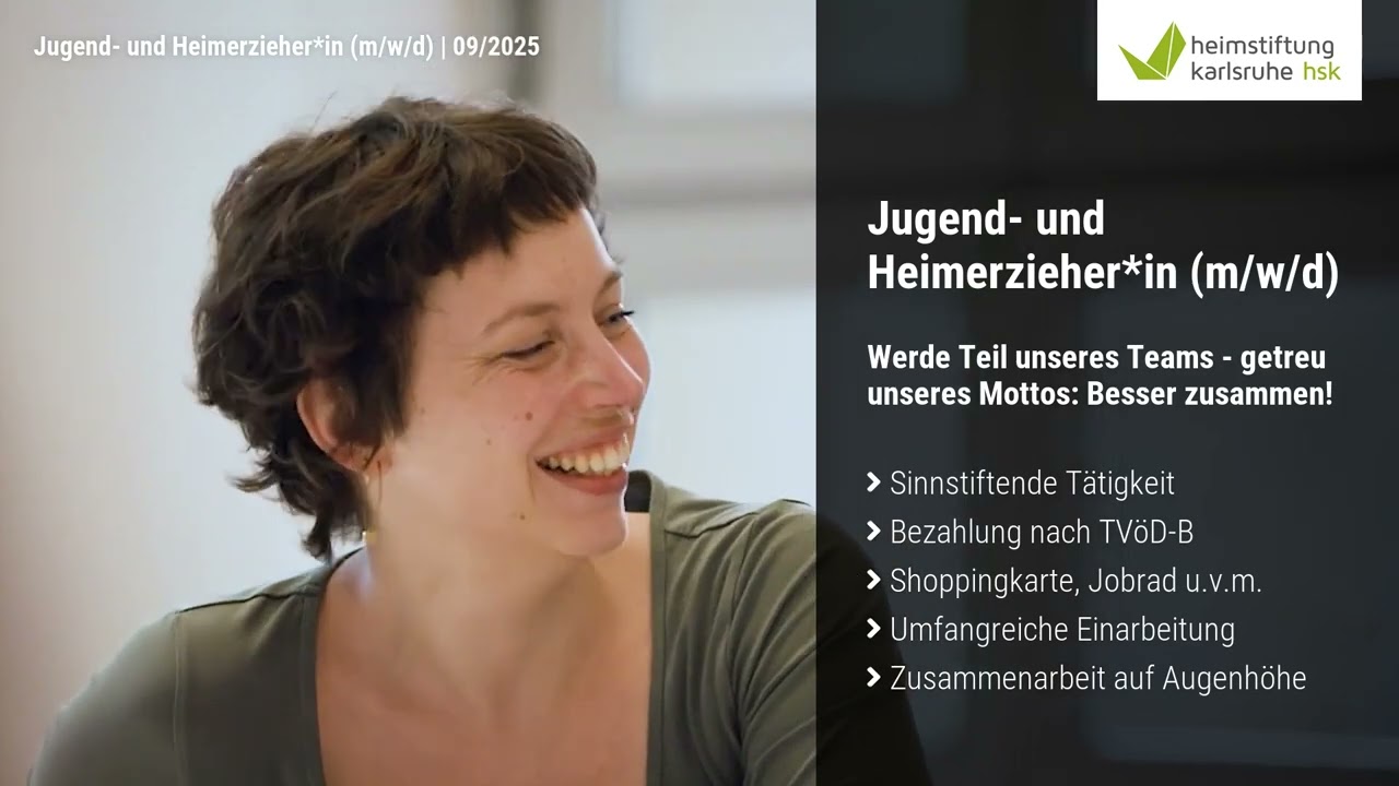 Jobvideo Jugend- und Heimerzieher Sybelcentrum