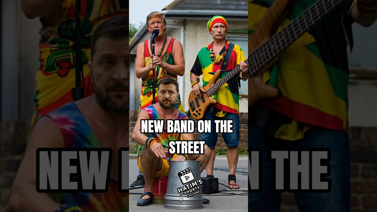 Trump 🎤, Putin 🎸 & Zelensky 🥁 as Street Musicians &ndash; Bob Marley Vibes 🌍😂