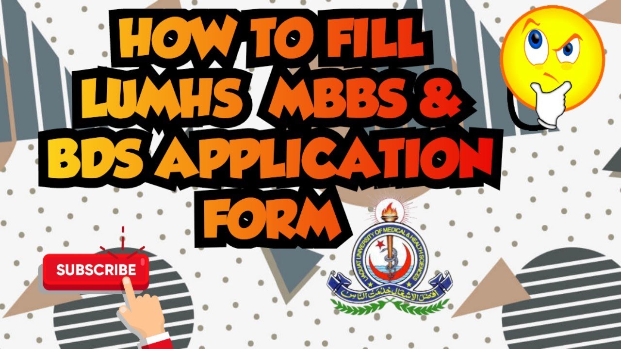 How To Fill LUMHS  MBBS & BDS  Online Application Form 2023-24