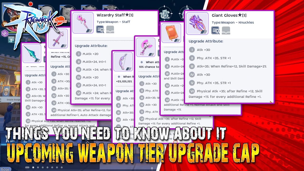 Ragnarok M: Classic - Upcoming Weapon Tier lv. Cap Update & Things you need to know about it.
