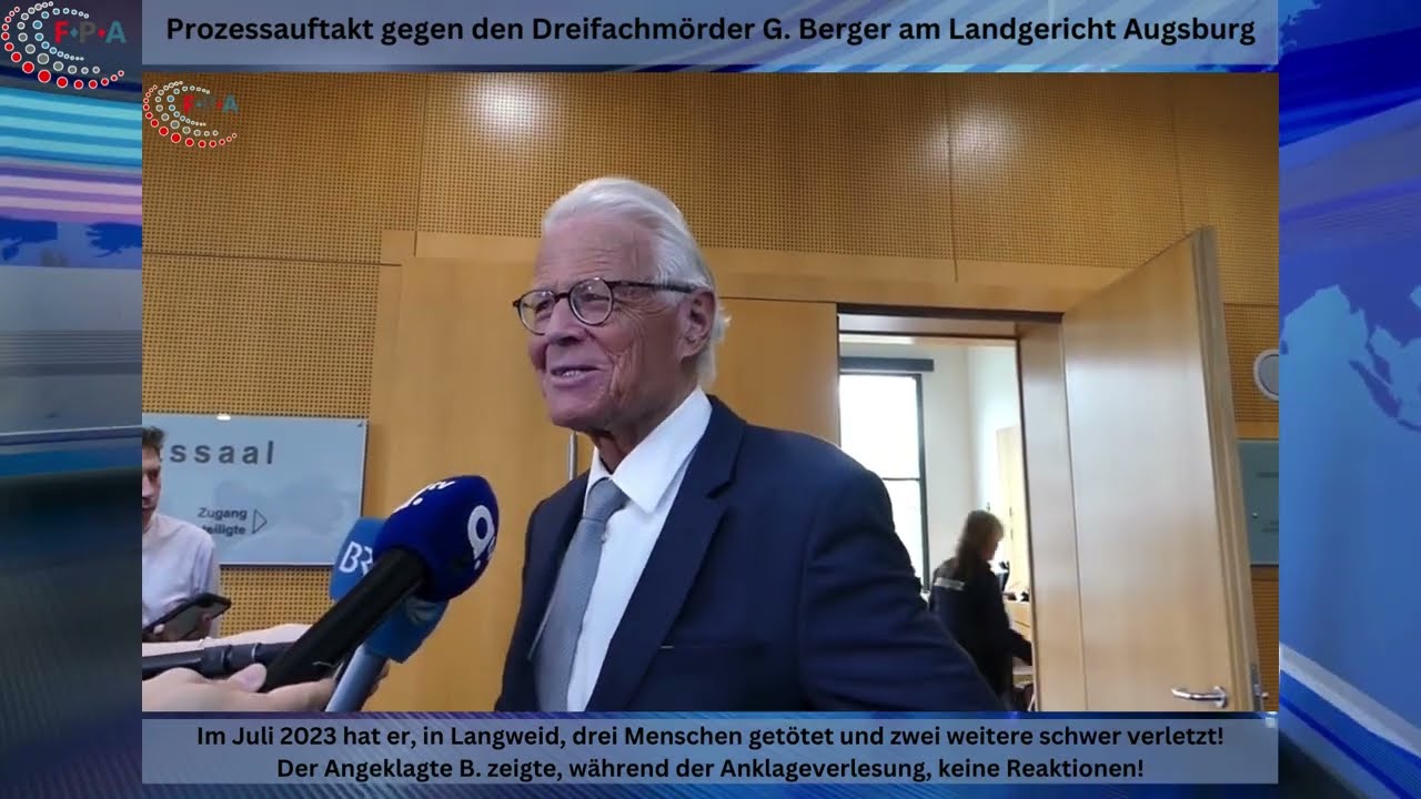 Prozessauftakt gegen den Dreifachmörder am Landgericht Augsburg | #justice #augsburg #fyp | FPA SWN