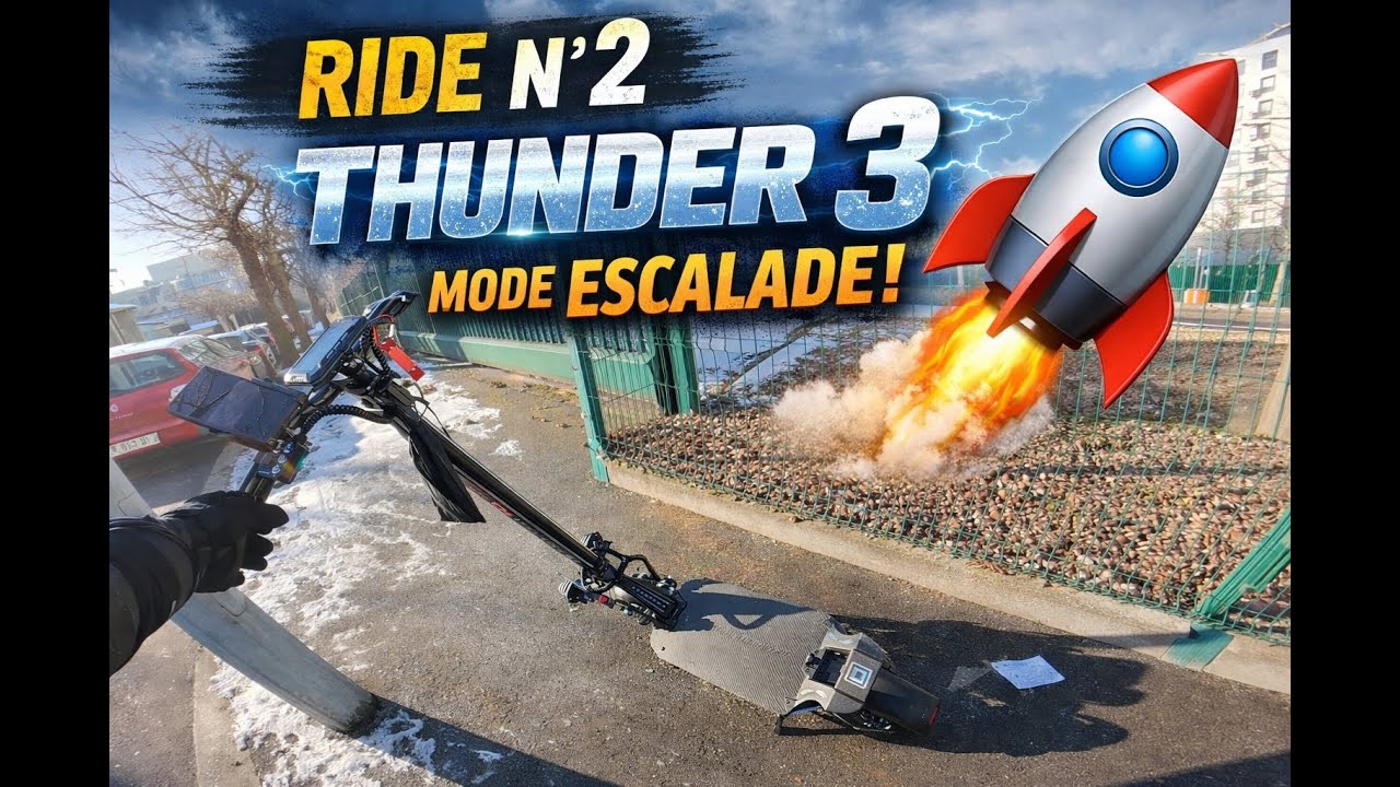 Ride n°2 Dualtron Thunder 3  Mode Escalade 🚀 ❄️❄️dans un froid de canard 🥶