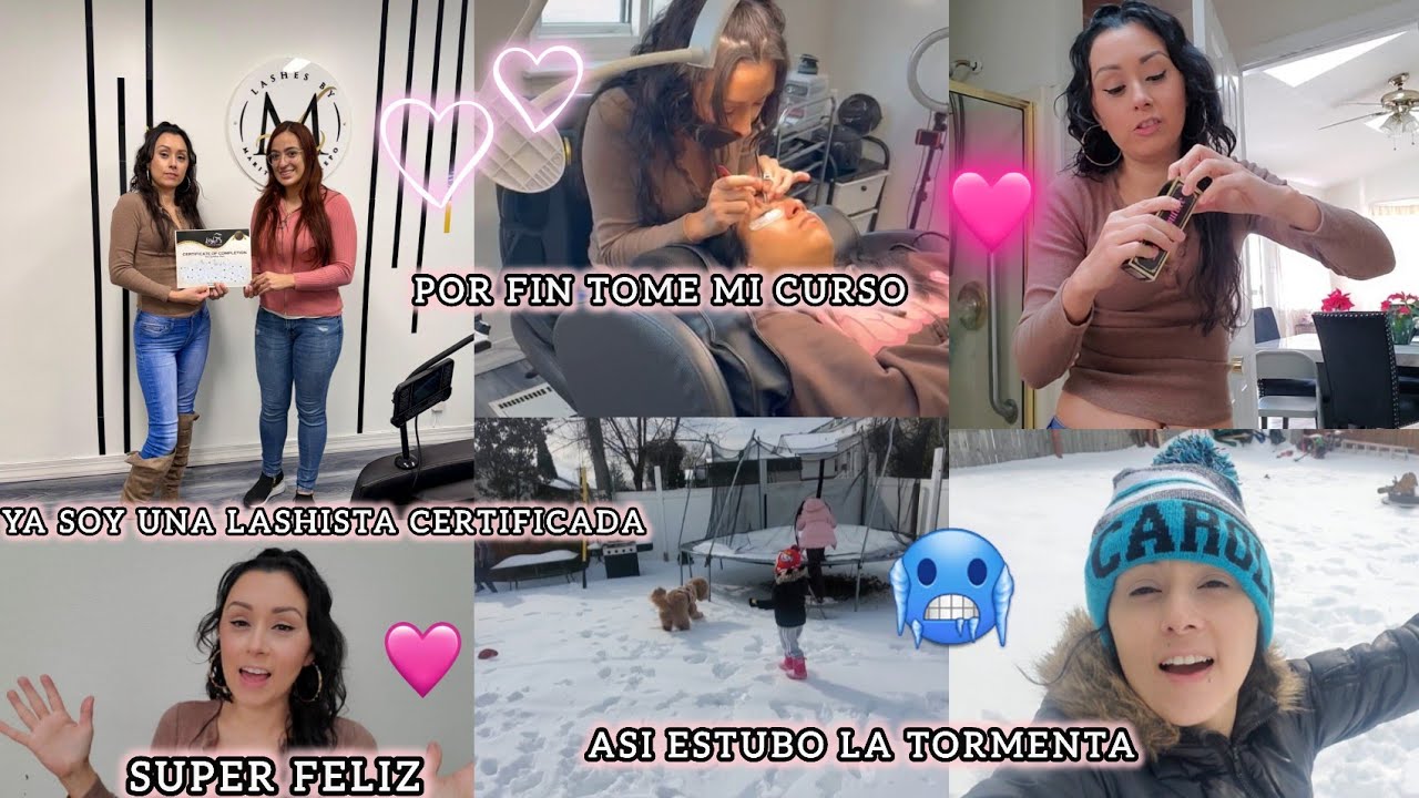 😍PORFIN TOME MI CURSO 🌟YA SOY UNA LASHISTA🙏 ASI ESTUBO LA TORMENTA DE NIEVE 🥶 SUPER HELADO