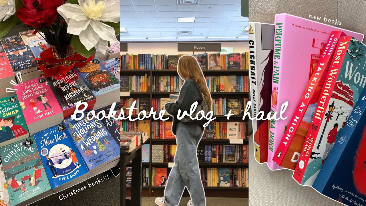 Видеоблог о книжном магазине: покупайте вместе со мной новые книги + рождественский книжный запас!!