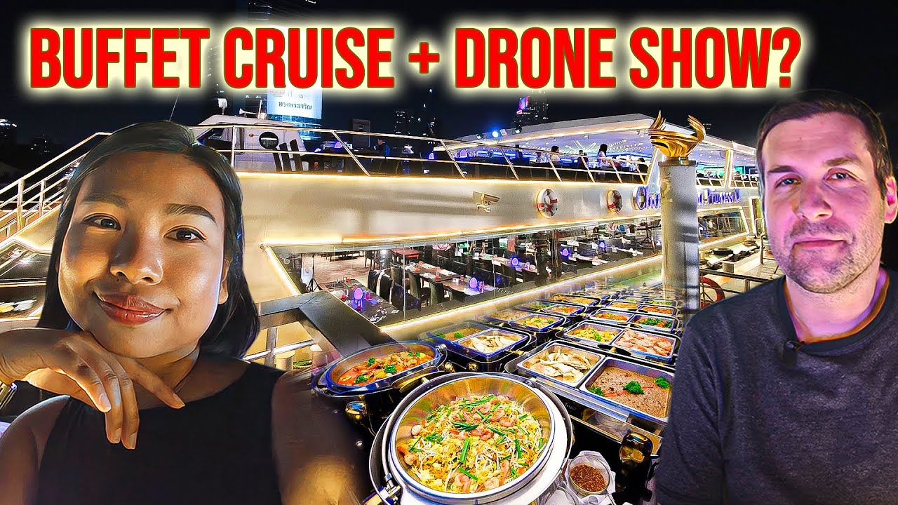 Christmas Buffet Cruise on the Chao Phraya River 🇹🇭 Bangkok Boat Dining | Chao Phraya Princess