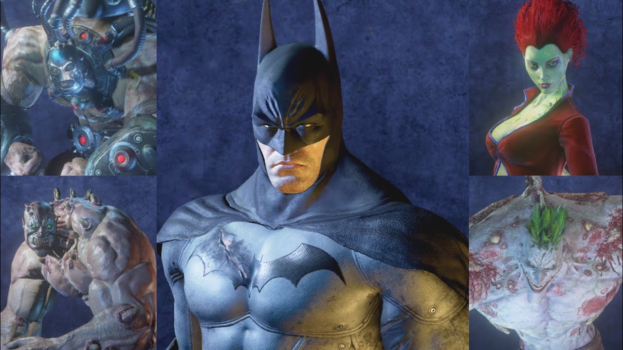Batman:Arkham Asylum - All Boss Fight (No Damage)