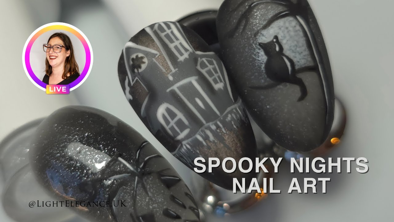 Spooky Nights Nail Art with LE UK Brand Ambassador Nicole Batty | Halloween Gel Design