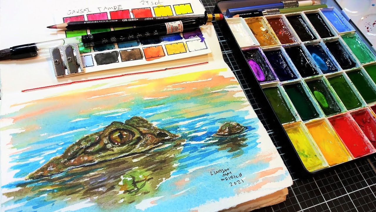 I Don't Know Much About Crocodile Anatomy... (World Watercolor Month #1 Reflection)