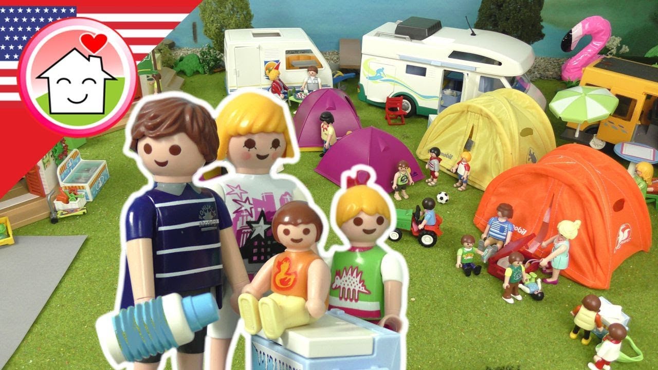 Playmobil english Camping Chaos - The Hauser Family - Toys for kids
