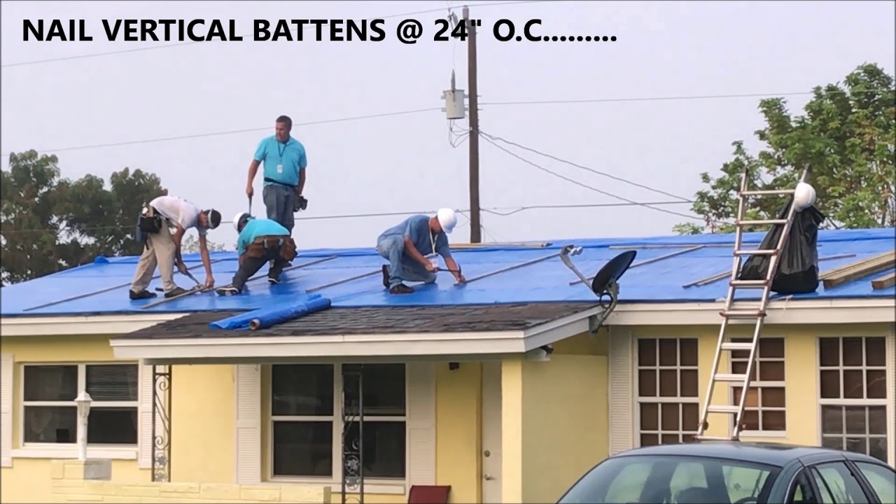 Operation Blue Roof - Installation procedure - Hurricane Irma
