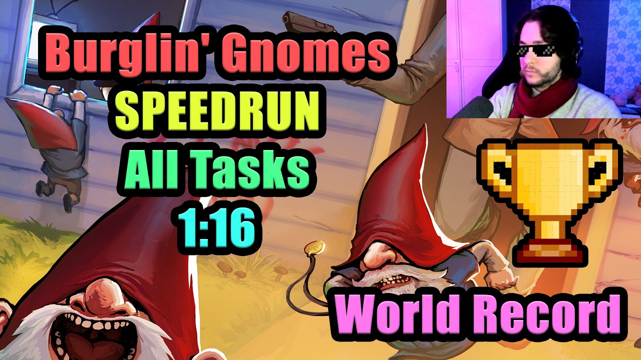 🏆 Burglin' Gnomes All Tasks Speedrun World Record in 1:16 World Record