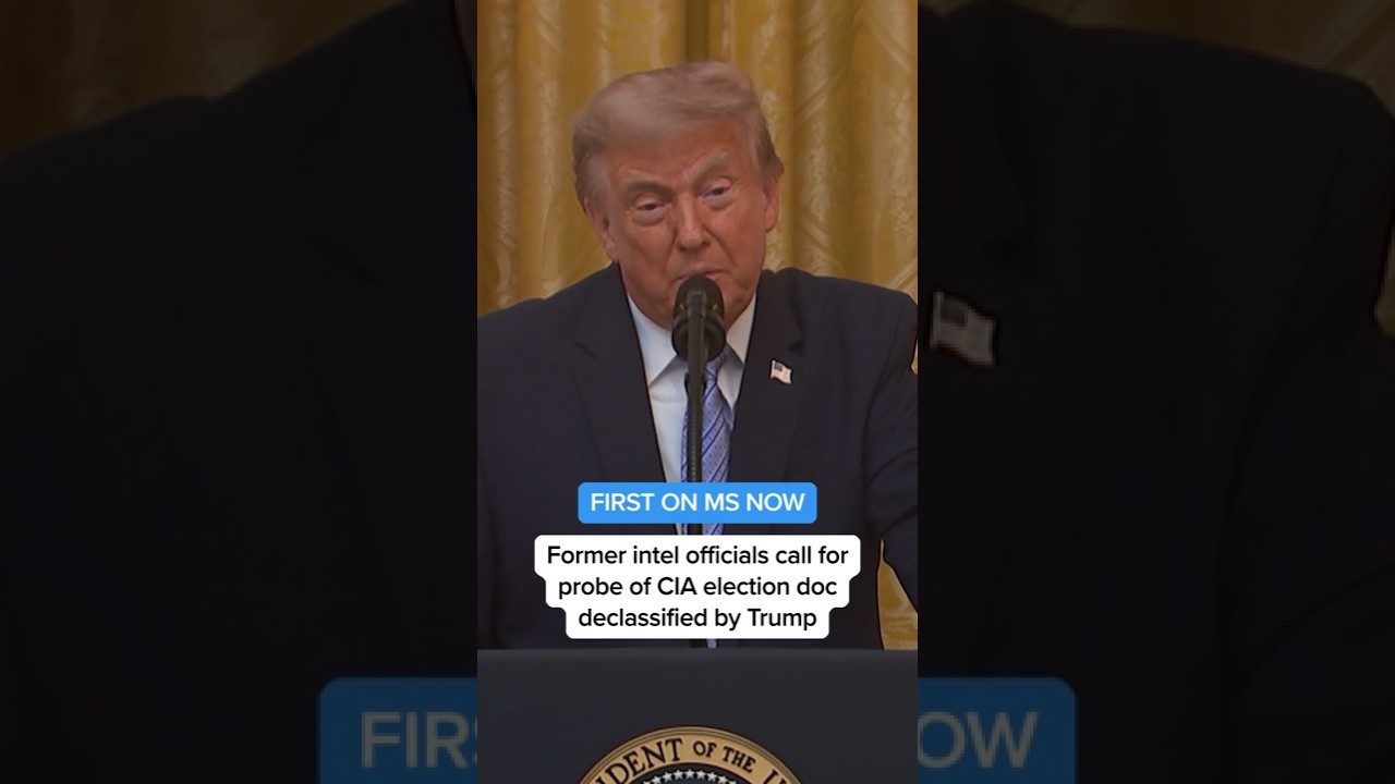 FIRST ON MS NOW: Former intel officials call for probe of CIA election doc declassified by Trump