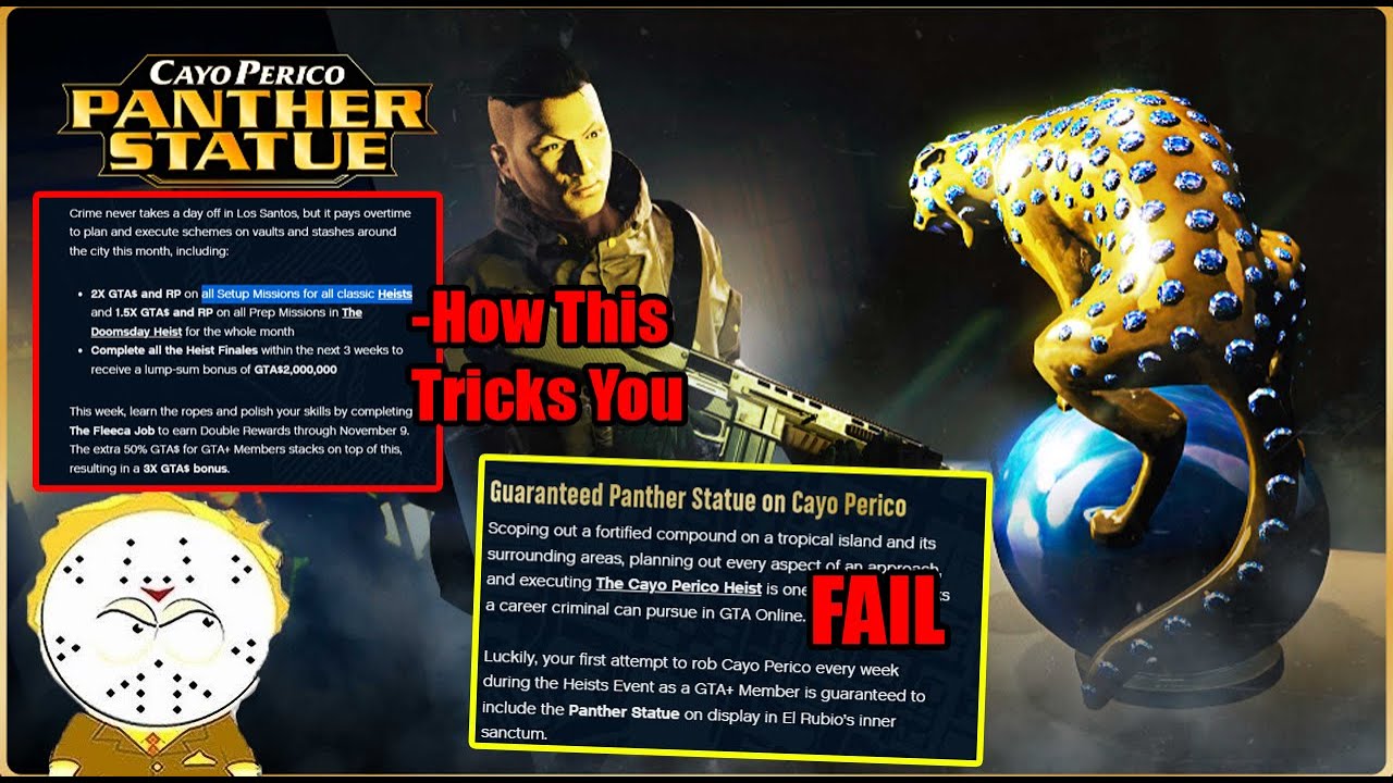 The Panther Statue Is Exclusive To GTA + In GTA Online Epic Fail Rant, How The Newswire Tricks You