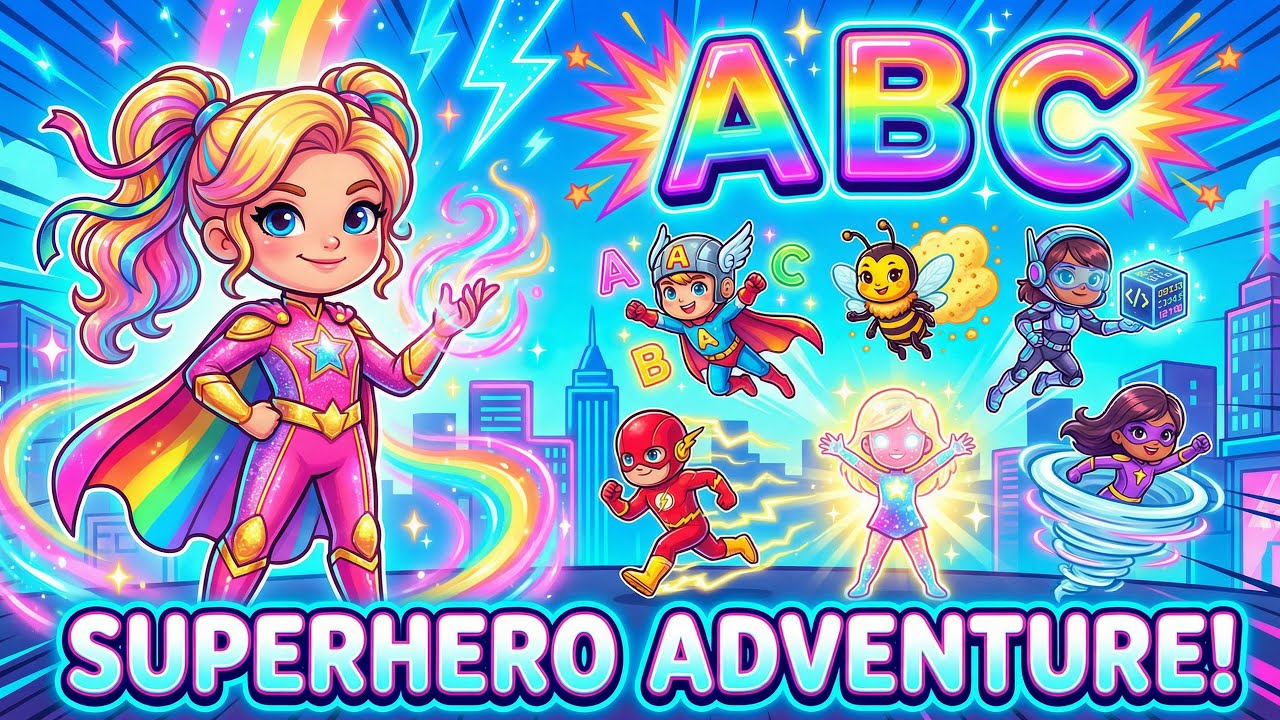 🎵 Супергеройский стишок ABC! 🌟 | Учим алфавит с супергероями | Tumble Jumble