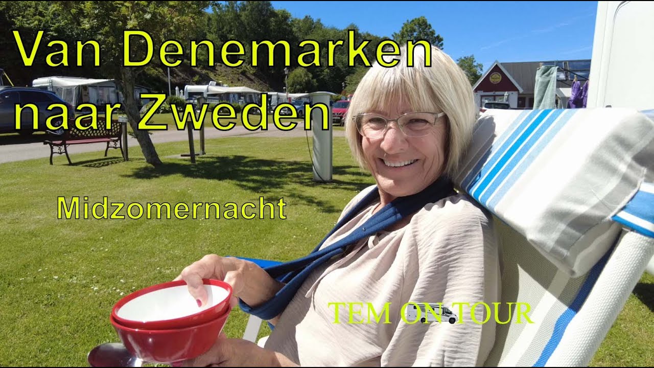 Video 177. Van Denemarken naar Zweden rond midzomernacht.