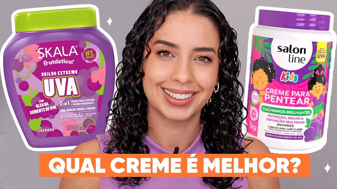SALON LINE UVA X SKALA UVA:  QUAL O MELHOR CREME PARA CACHOS? | JULIANA LOUISE