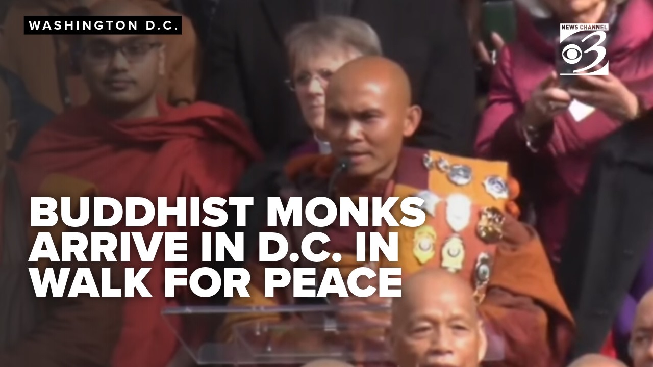 LIVE: Buddhist Monks arrive at National Cathedral