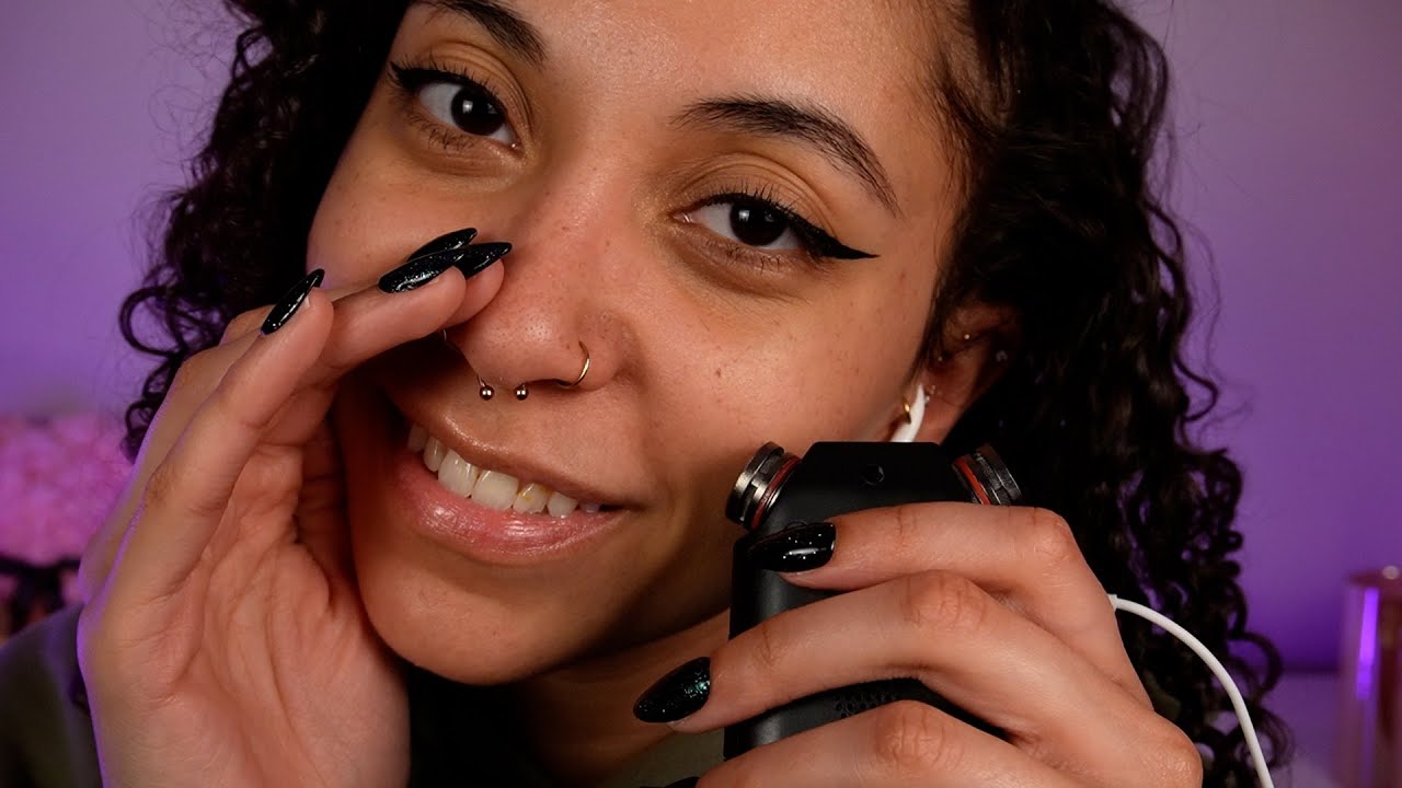 *INTENSE, CLOSE* Tascam ASMR ✨  Wet Mouth Sounds, Gentle Mic Blowing, & Shh It's Okay