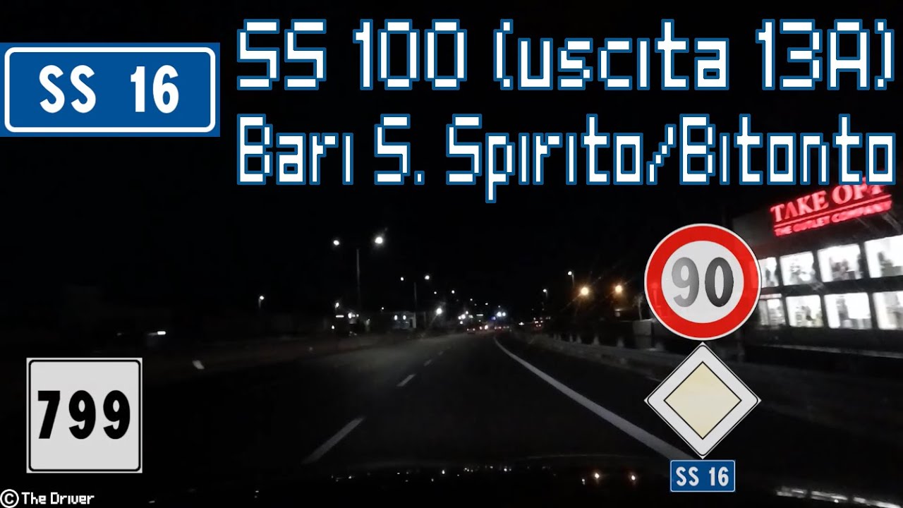 I - Tangenziale di Bari (SS16) - Tratto Innesto SS100 (uscita 13A)-Bari S. Spirito/Bitonto