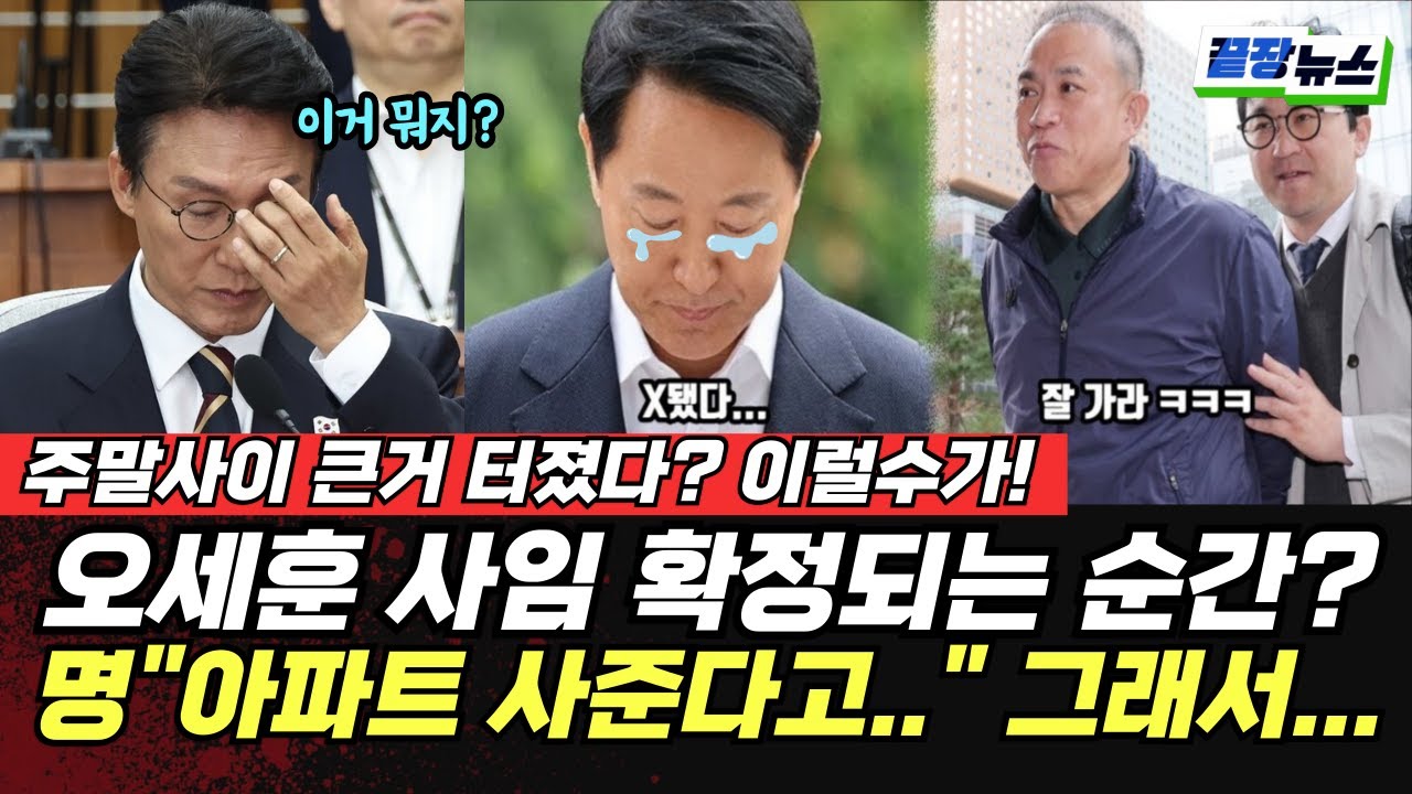 오세훈 사임 확정된 순간? 주말사이 결국 큰 거 터졌다, 진짜 오세훈이였다! 이럴수가! #끝장뉴스 ##정치하는언니들 #뉴스토마토 (전예현 신현영 황연실) (1115_토)