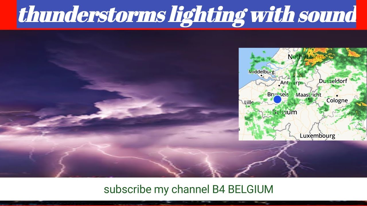 thunderstorms lighting Brussels belgium 2023