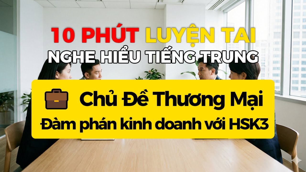 Đàm phán kinh doanh với  HSK2-3 | 1000 câu khẩu ngữ tiếng Trung thông dụng