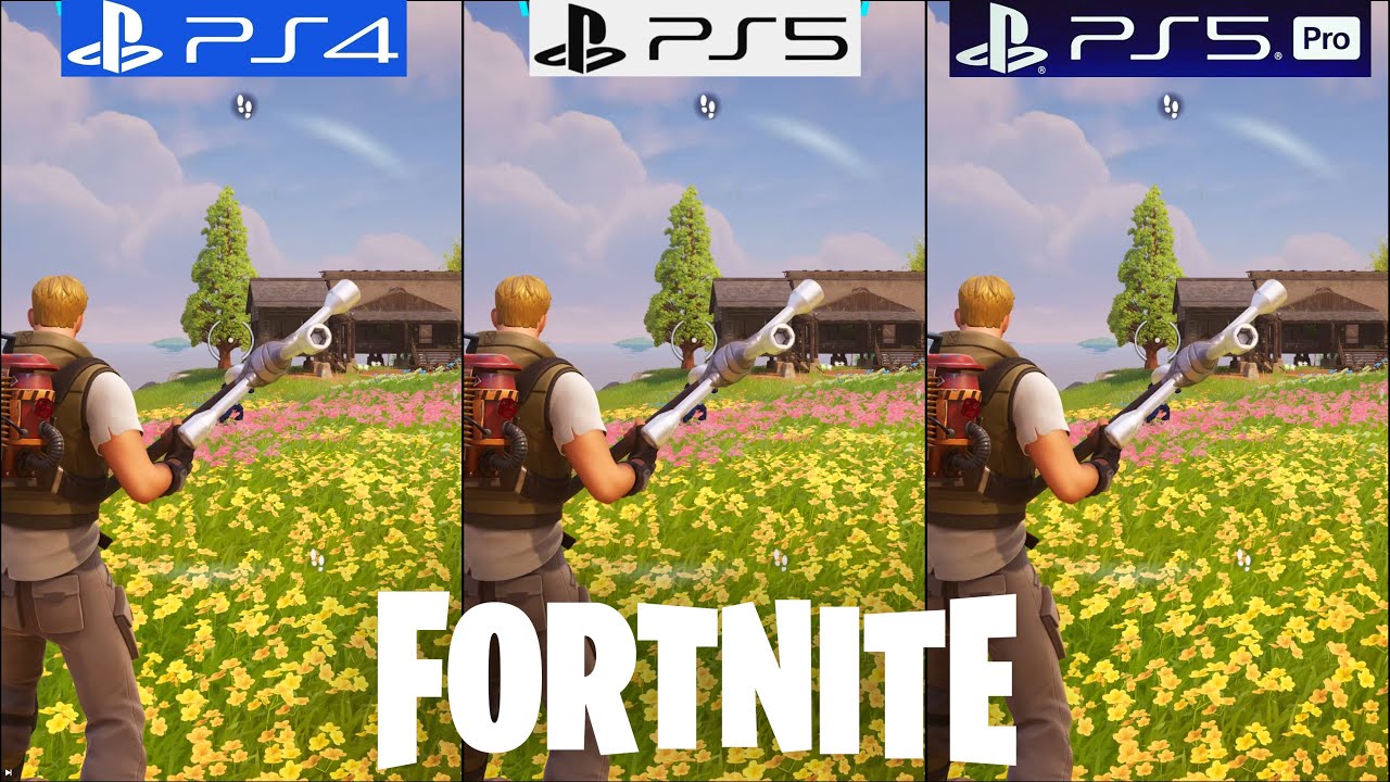 Fortnite PS4 vs PS5 vs PS5 Pro - Graphics Comparison - Framerate - Loading Times - 4k