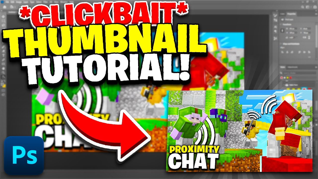 How to Make *CLICKBAIT* Styled Minecraft Thumbnails