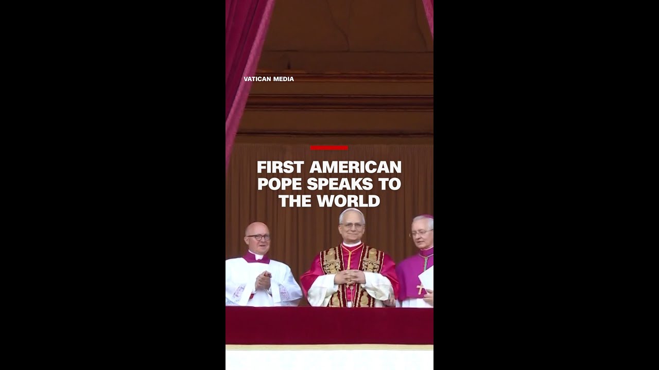 First American pope speaks to the world