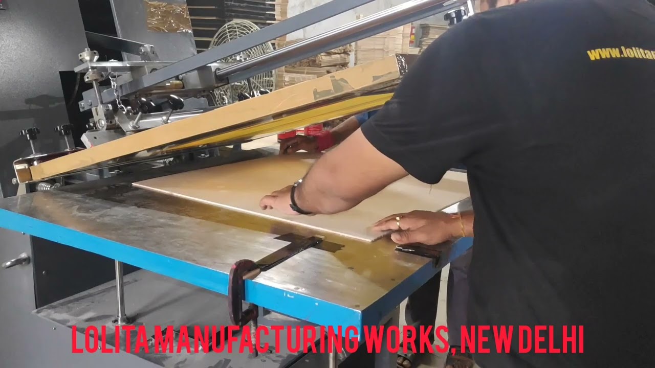 Semi Auto Flat bed Screen Printing machine. #automaticscreenprintingmachine #carromboard  #plyboard