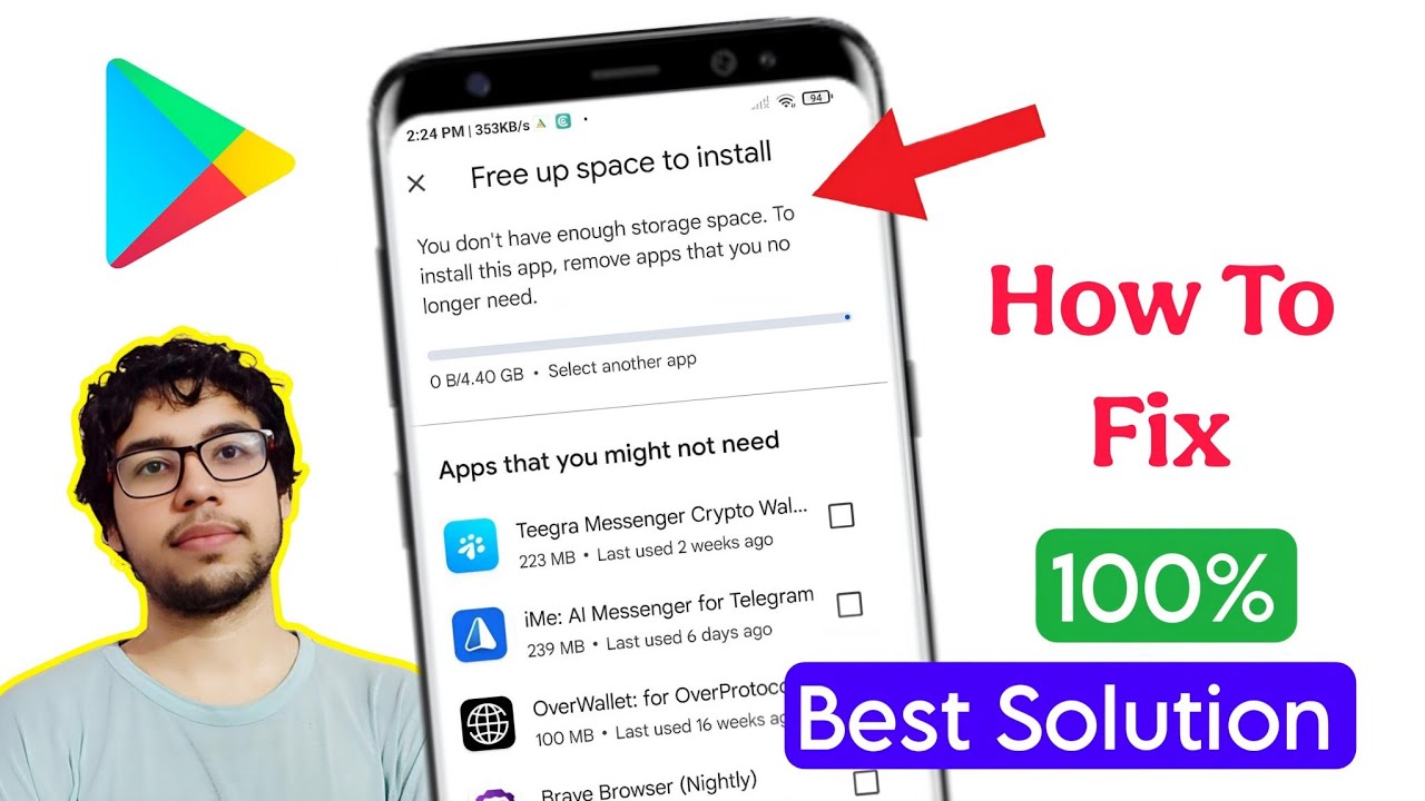 free up space to install | free up space to install problem | play store free up space to install
