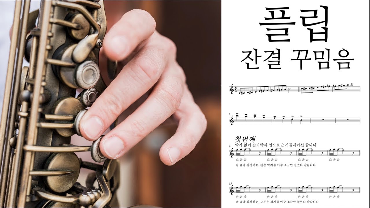 색소폰 테크닉-플립 (잔결 꾸밈음)
