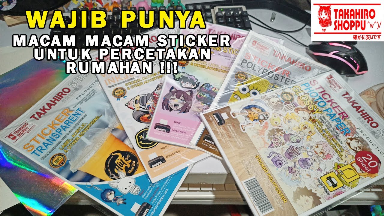 JENIS JENIS KERTAS STICKER UNTUK PERCETAKAN RUMAHAN YANG WAJIB PUNYA