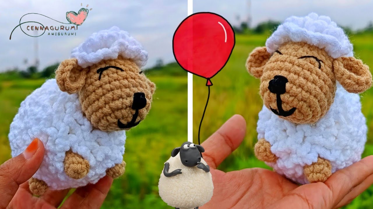 ⛔ Easy Crochet a Sheep Keychain Tutorial For Beginners‼️Sheep Amigurumi