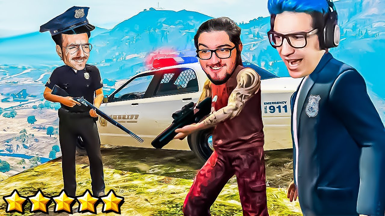 POLICIA vs LADRÃO ! D4RKFRAME e NIKKI são CORRUPTOS e ajudaram o LADRÃO a FUGIR !! - GTA V ONLINE
