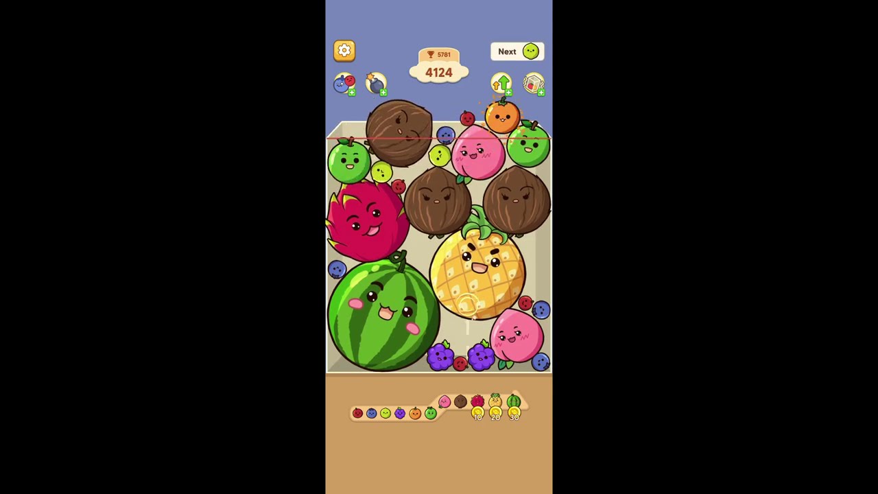 Fruit Merge Game Watermelon Pine Apple - High score- kids Game Playing- Gaming