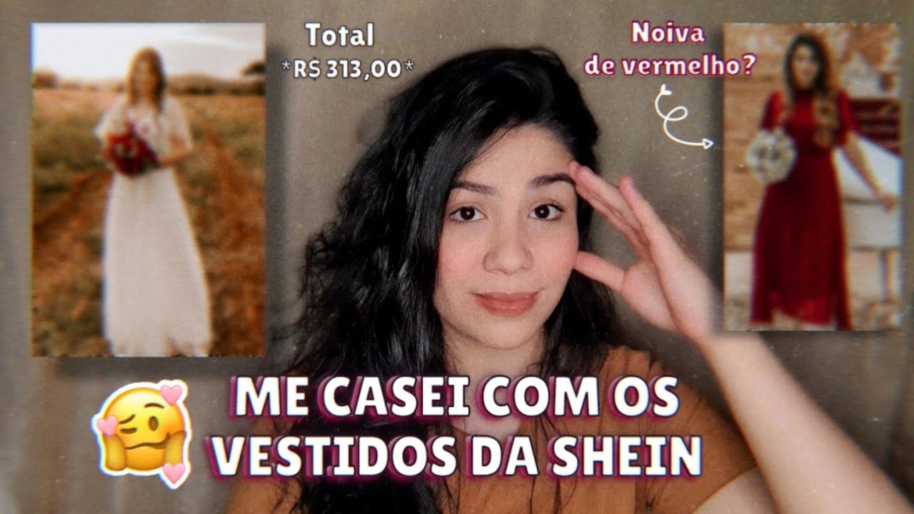 Vestido de Noiva da Shein | Casamento civil e religioso com os vestidos e acessórios da Shein🤡
