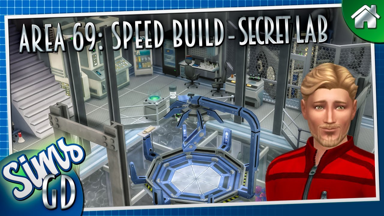 Sims 4 Mad Scientist House Speed Build | Secret Lab of Area 69