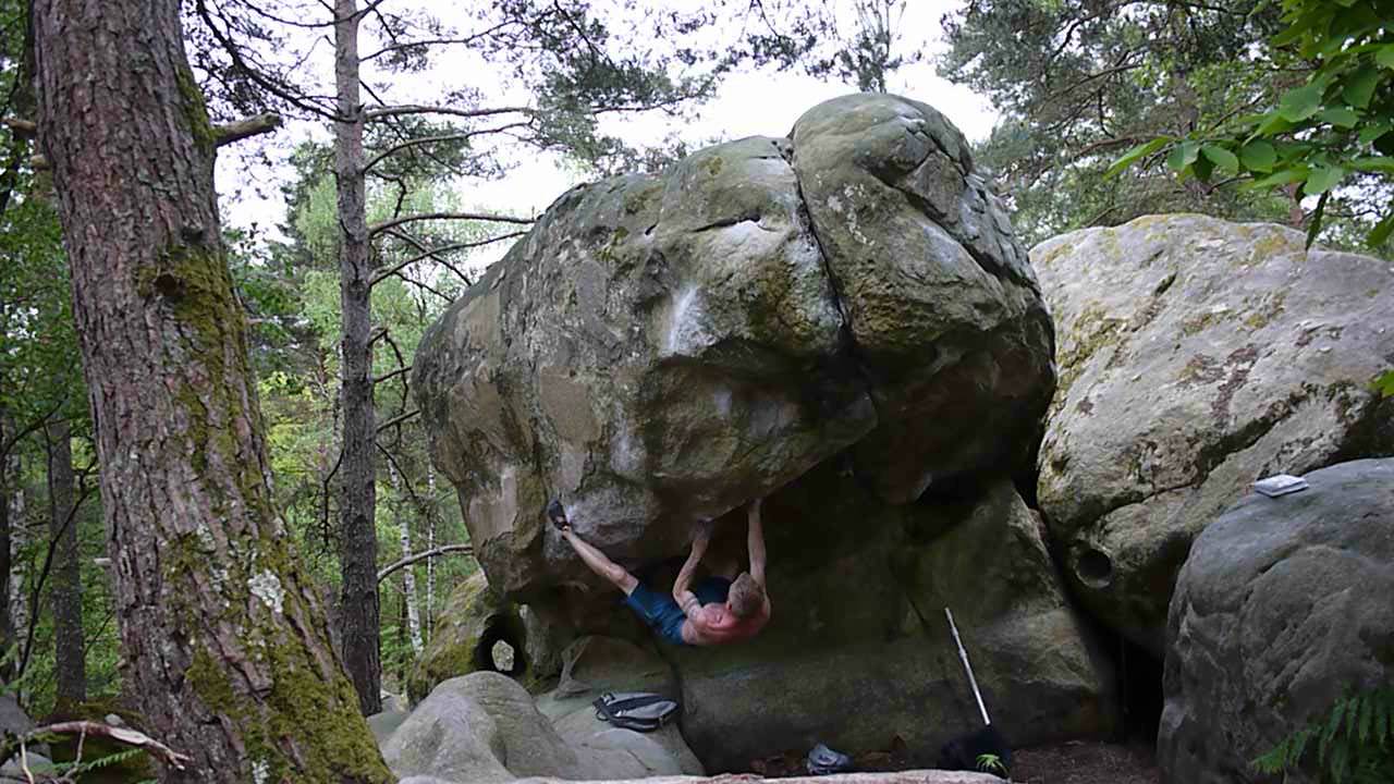 Coup de Force, Rocher Guichot, Fontainebleau