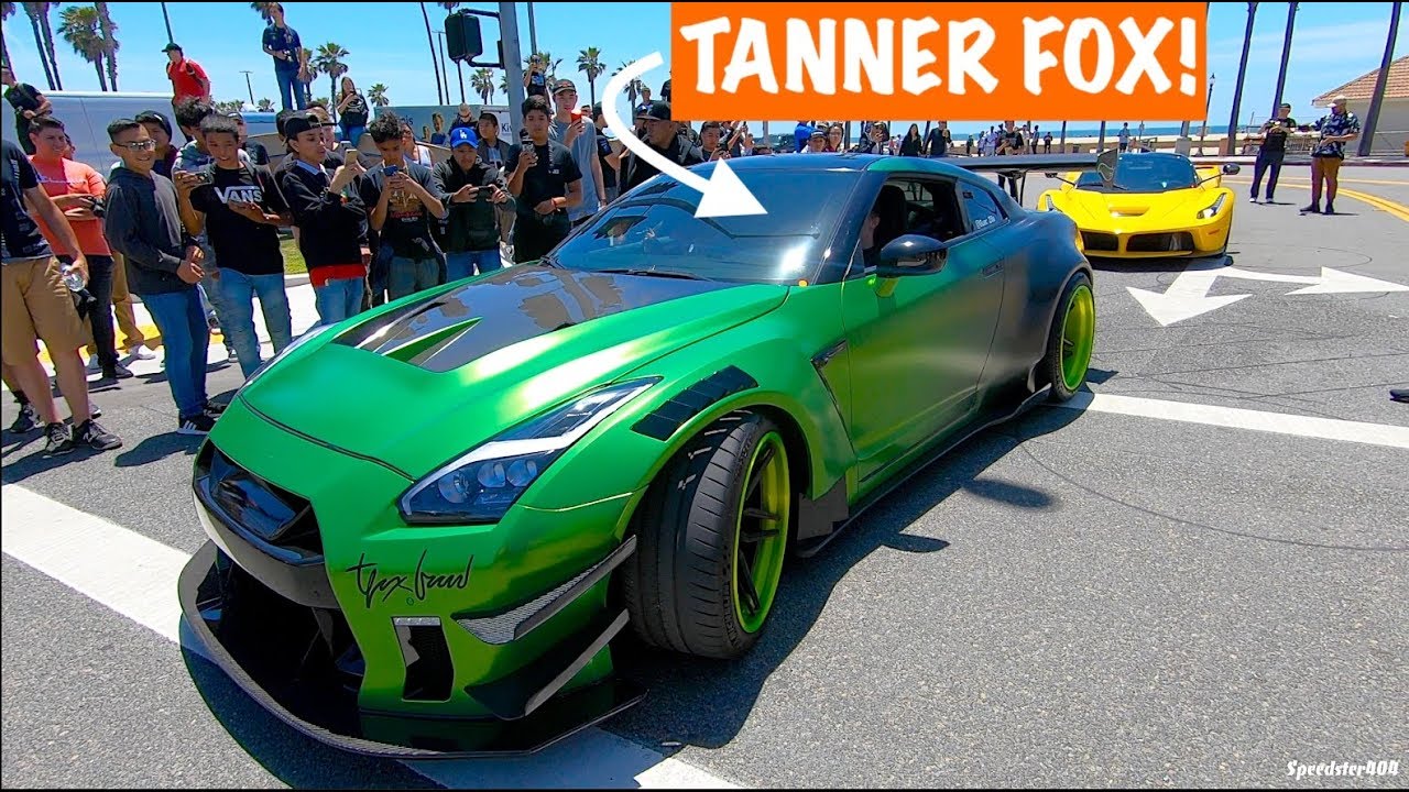 Tanner Fox Shows Off His Nissan GTR! Crowd Went Crazy (Guaczilla 2.0)